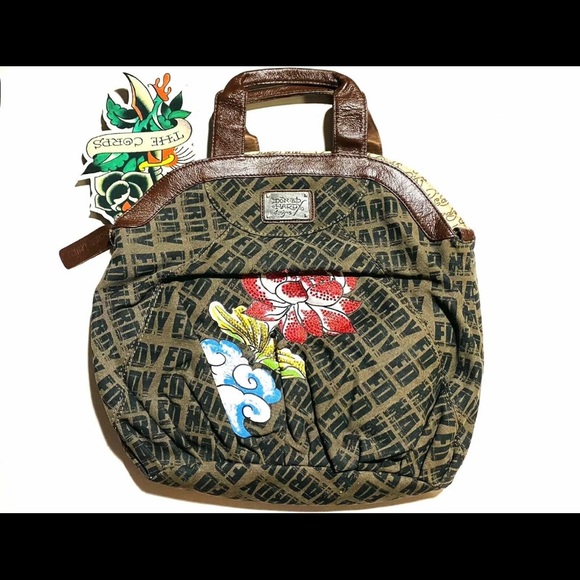 Handbags - ED HARDY HANDBAG  PURSE WITH RHINESTONE
